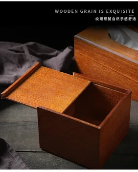 Retro medžio masyvo audinių dėžutė dėklas kambarį kavos stalo restoranas mediniai audinių atveju