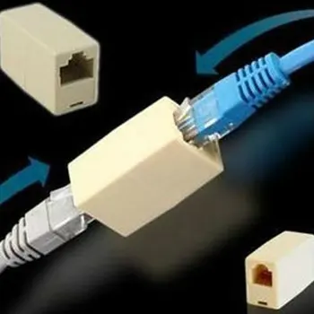 RJ45 Tinklo Kabelio Jungtis, Ethernet Tinklo Dual Tiesiai Galva Lan Kabelį Stalius Jungtis