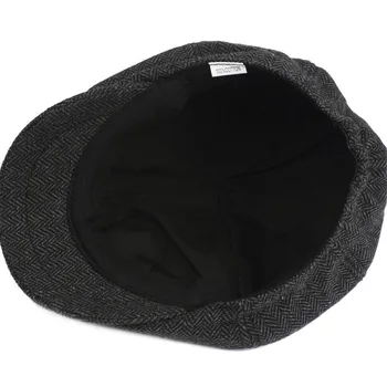JAYCOSIN Moterys Vyrai Skrybėlę Beretės Juoda Pilka Eglute Šiltas Newsboy Baker Berniukas Kietas Atsitiktinis Plokščia Tvido Kepurė Mens Gatsby Hat, #45