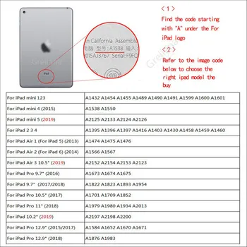 Case Cover For iPad 2 3 4 Lengvas, Plonas PU Padengti Magnetas iPad 2 3 4 Mini5 7 8 Gen Pro 9.7