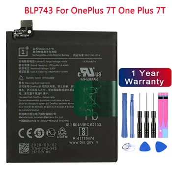 Nauja originali Baterija BLP743 3800mAh Už Oneplus 7T Vienas Plius 7T Telefono Baterija Didelės Talpos, OnePlus Telefono Baterijų Nemokamai Įrankiai