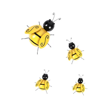 Kaustytomis Geležies Bičių Sienų Apdaila Metalo Bumble Bee Sodo Akcentai Vejos Papuošalai Bičių Statulėlės Surinkimo Nostalgiškas Dekoratyvinis Baras