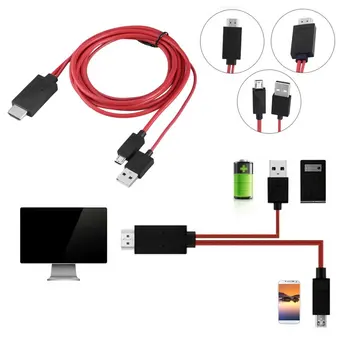 Micro USB į HDMI suderinamus Kabelis, 1080P MHL HDTV Kabelis Adapteris Keitiklis Samsung 