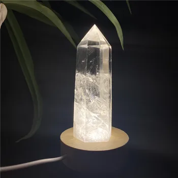 Kvarco kristalo baltos lydymosi akmens kristalų lempos obeliskas energijos kristalų Išgydyti namų feng shui apdaila