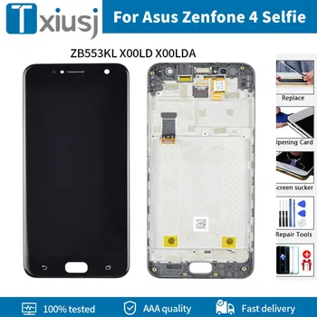 Originalus LCD Ekranas Asus Zenfone 4 Selfie ZB553KL X00LD LCD Ekranas Jutiklinis Ekranas skaitmeninis keitiklis komplektuojami Su Rėmo Pakeisti