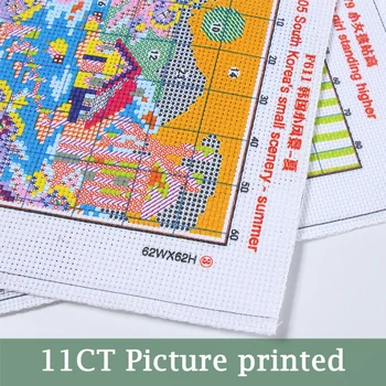 Saulėlydžio kaimo Atspausdinta ant Drobės DMC Skaičiuojamas Kinijos Kryželiu Rinkiniai spausdinti kryželiu Siuvinėjimo rinkinys Rankdarbiams
