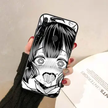 Ryškiai Juodas Dangtelis Anime Mergaitė Animaciją Japonija Mielas Už Xiaomi Redmi 9 Pastaba 9S 8T Max 8 7 6 5 Pro 5A 4X 4 Silikoninis Telefono dėklas Minkštas