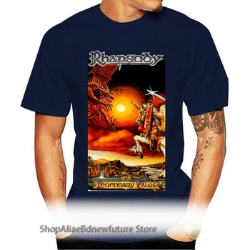 Vyrai Funy T-shirt Rhapsody Legendinės Pasakos 1997 Rhapsody of Fire tshirs Moterų Marškinėliai