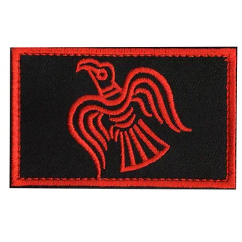 Šiaurės Europoje Viking EmbroideryPatches Emblemos Emblema karinės Armijos 8cm Aksesuaras Kablys ir Kilpa Taktinis
