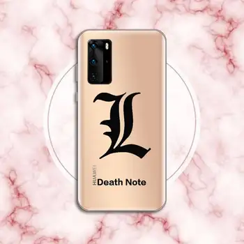 , Anime death note, Telefono dėklas Skaidrios Huawei P garbę 8 10i 20 30 40 smart 2019