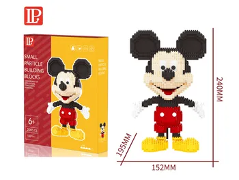 Mickey Mouse Deimantų Blokai Micro 3D Modelį Klasikinių Animacinių filmų Dygsnio Mini Statybinės Plytos Duomenys Plytų Žaislai