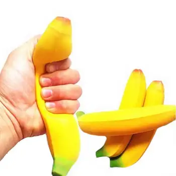 18CM Jumbo Plonas Bananų Dirželiai Papuošalai Netikras Maistas Kolekcines, Žaislai LBV