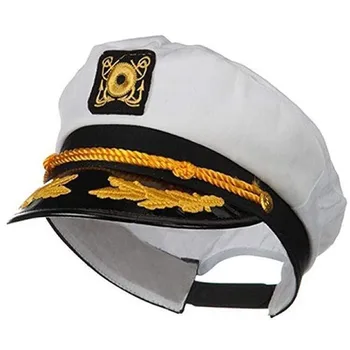 Kapitono Jachta Buriuotojai Skrybėlę Reguliuojamas Jūros Bžūp karinio jūrų Laivyno Kostiumo Aksesuaras Moterų Ir Vyrų Karinės Skrybėlę Reguliuojamas Flat Top Kepurės Vasaros