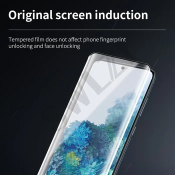 3-1Pcs visą klijai Samsung Galaxy S21 ultra plus S20 FE telefono screen protector S7 krašto S8 S9 S10 plius lite S10E grūdintas stiklas