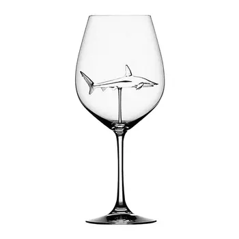 300ml Vyno Taure Taurės Ryklys Raudono Vyno Stiklo Butelis Aukšto Kulno Ryklys Raudonojo Vyno, Viskio Taurės Geriamojo Šalies Prekių