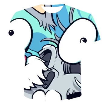 Naujas 2021 m. Vasaros Anime 3D Pring T-Shirt【Gyvūnų】vyriški trumpomis Rankovėmis Žaidimas Atsitiktinis Mados Didelio Dydžio Viršūnes Trišakis 110-6XL Pritaikoma
