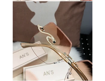 MS 2021New Moterų Akiniai nuo saulės Taškus UV400 Prekės Dizaineris Aukštos Kokybės Gradientas Negabaritinių Saulės Akiniai Moterų oculos Su dėžute