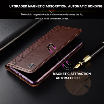 Verslo Originali Odos Atveju XiaoMi Poco F1 F2 F3 C3 M2 M3 X2 X3 NFC Pro Magnetic Flip Cover Telefonas Atvejų