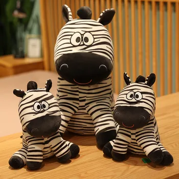 25-75cm Naujas Sėdi Zebra Lėlės Pliušinis Žaislas Ragdoll Suteikti Vaikams Gimtadienio Dovana, Namų Puošybai