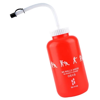Į viršų!-SHOKE Lacrosse Vandens Butelis su Ilgai Šiaudų BPA Free Plastiko Vartininkas Bokso Vandens Butelis 1 Litro Sporto