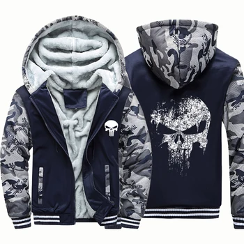 Kaukolė grafinis storio hoodies vyrų žiemos paltai striukės laisvi vyrų hoodie derliaus streetwear Punk bliuzono Harajuku vyrų drabužiai nauji
