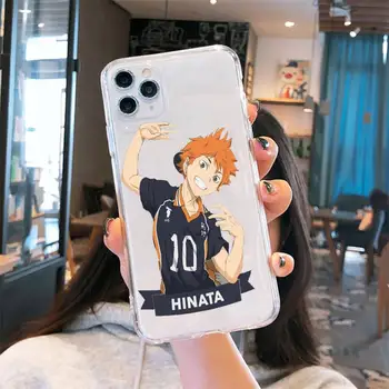 Haikyuu Hinata išpuolių Anime Telefono dėklas Skirtas iphone 6 7 8 12 11 pro Max Mini plus X XR XS 