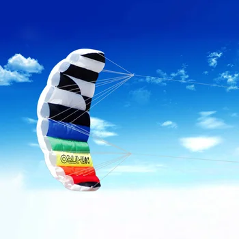 Drop laivyba Dviguba Linija Parafoil Aitvaras FlyingTools Linijos Galia Nerijos Buriavimo Kitesurf Vaivorykštė, Lauko Žaislai, Sporto, Paplūdimio Stunt Kite