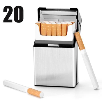 Rūkymo Reikmenys Vyrų Lady Dovana Cigarečių Saugojimo Konteinerių Atveju Aliuminio Lydinio Tabako Savininko Kišenėje Lauke Magnetinio Mygtuką