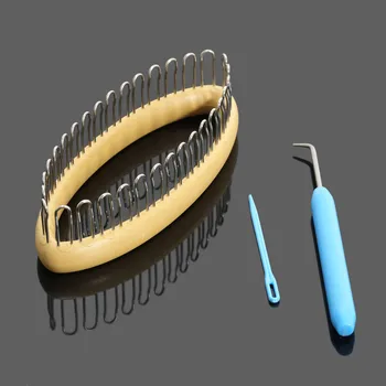 1kit Mezgimo Staklės+Hook+Adata Kojinėms, kad Mažų rankinė trikotažo Mini Mezgimo Mašinos Siuvimo Įrankį 32 Peg Loom Rankų darbo 