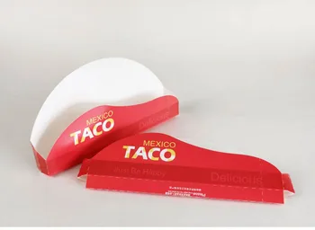 100vnt Taco Turėtojai Meksikos Maisto, Popieriaus Langelį, Pica Įrankis Hot Dog Turėtojas Stendas, Restoranas Taco Pakuotės Dėžutė