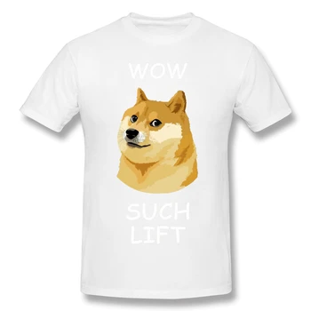 Kilimo ir tūpimo tako vyrų Vyrų Bitcoin Black T-Shirt Wow Tokių Liftas Doge Fitneso Meme Klasikinis Grynos Medvilnės Tees Harajuku Marškinėlius