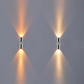 Minimalistinis LED Sienos Lempos Aliuminio 1W 2W 3W 6W Sienos Sconce Šviesos Namų Kambarį Miegamojo, Koridoriaus, KTV Viešbutis Dekoratyvinis