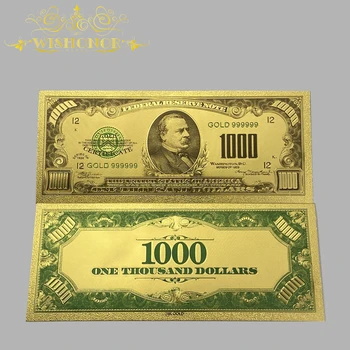 10 vnt./ daug Gražus Amerikoje Banknotų 500 1000 5000 100000 1 Mln. 1 Mlrd. eurų vertės Aukso Banknotų į 24k Auksu Surinkimo
