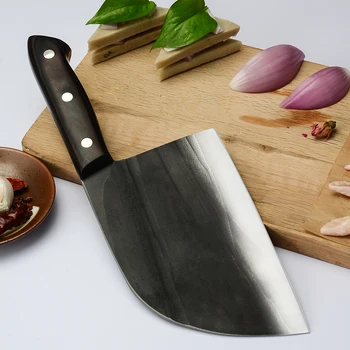 Tradicinis Kaltiniai Mėsininko Peilis 7 colių Cleaver Žuvies, Daržovių Kinijos Kempingas Virtuvinis Peilis Namų Apyvokos Sveikatos Virtuvės Įrankis
