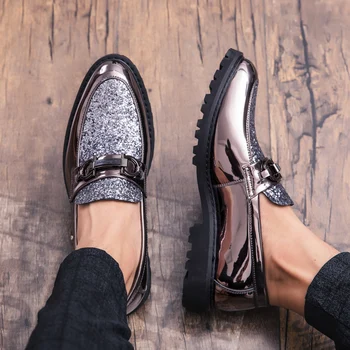 2021 naują Pavasario odiniai batai balti slip-on oxford batai vyrams prabanga brogues mens oficialų patogus moccasin vyrų batai