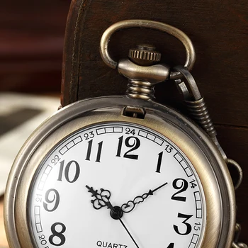 Derliaus Medienos Kišeninio Laikrodžio Vyrų Lauke arabų Skaitvardis Kvarco Fob Laikrodžiai su Grandinės Nepriklausomo Steampunk Kišeniniai Relogio De Bolso
