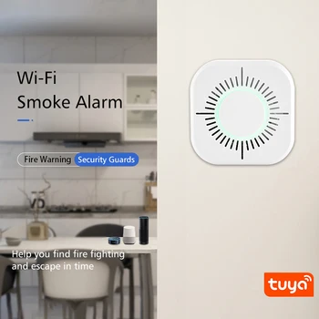 WiFi Dūmų Detektorius Namo Apsaugos, Gaisro Signalizacijos Sistemos Tuya Smart Dūmų Jutiklio APP Pranešimą Stumti 110dB Garso Smart Home