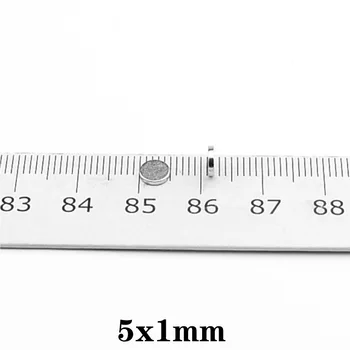 50~3000pcs 5x1 mm Mini Mažos apvalios Magnetai 5mmx1mm N35 Neodimio Magnetai, stiprūs, Dia 5x1mm Nuolatinis NdFeB Magnetai Diskas 5*1 mm