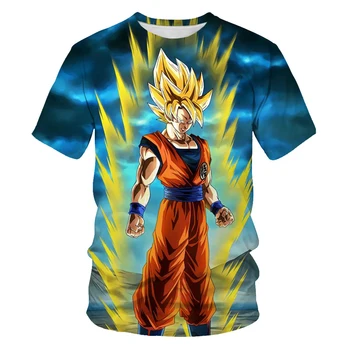 Dragon Ball Temą Japonų Anime T-shirt Vyrų Mados Animacinių filmų, Komiksų T-shirt Gražus vyriški T-shirt 3DT T-shirt Vasaros Streetwea