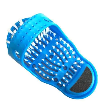 2021Hot Plastiko Vonelė Batų Pemza Koja Valytoja Dušu Šepečiu Massager Šlepetės Kojų, Vonios Produktai, Pėdų Priežiūros Mėlyna