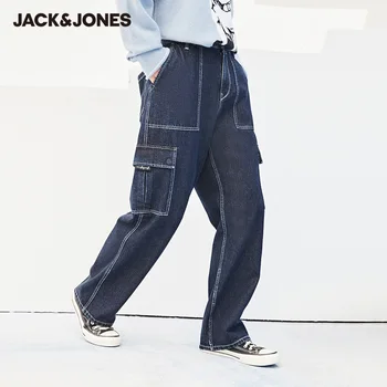 JackJones Naują Atvykimo Vyrų Medvilnės Streetwear Atsitiktinis Loose Fit Džinsai| 220332120
