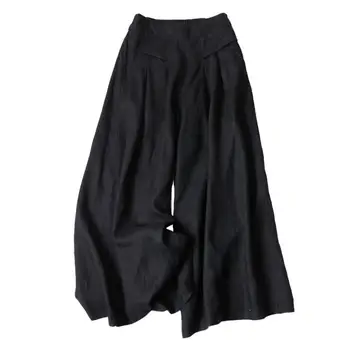 Vasaros Moterų Kelnės Kišenės Didelio Juosmens Pločio Kojų Prarasti Plonos Kelnės Kelnės Elegantiška Vintage plius dydis Streetwear 2021 штаны