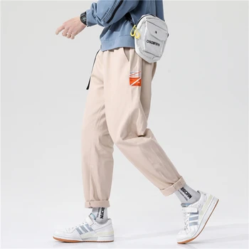Vieno Eismo Mens Sweatpants Vyrų 2021 Kietas Tiesios Kelnės Baggy Sporto Japonijos Streetwear Žalios Kelnės Haremo Kelnės Vyrams