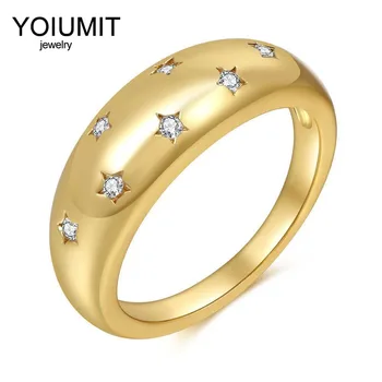 Yoiumit 2021 New Star Laukinių Geometrinis Golden Finger Papuošalų Mados Sužadėtuvių Žiedai