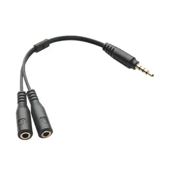 2021 Naujas 3.5 mm Audio Splitter Cable Kompiuterio Lizdas 3.5 mm, 1-Vyras, 2-Moteris Mic Y Splitter AUX Kabelis, Ausines Adapteris, Splitter
