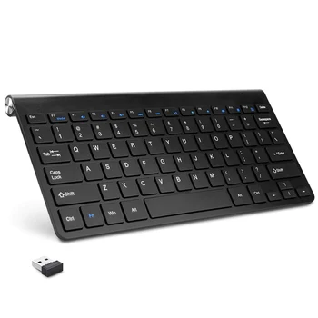 Belaidė Klaviatūra, skirta Kompiuterio Klaviatūra Belaidė Mini USB PC Nešiojamas Ergonomiškas Keycaps Begarsis klaviatūros Suteikti pelės
