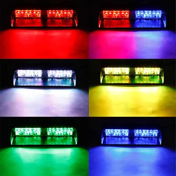 12V Automobilio Sunkvežimių LED Avarinis Flasher Brūkšnys Strobe Įspėjamoji Lemputė priekinio, galinio Stiklo Dieną Veikia 