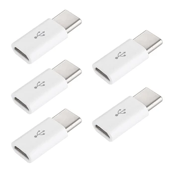 5pc Micro USB Į USB C Adapteris Mobilaus Telefono Adapterio Tipas-c Sąsaja Duomenų Eilutė Įkrovimo Konverteris, Skirtas 