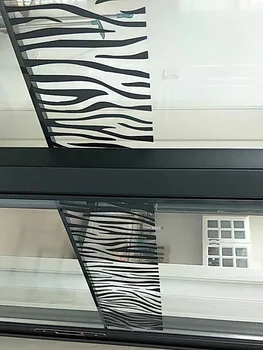 Lango Lipdukas Zebra modelis Stiklo plėvelė Sienų lipdukai Juosmens vinilo Greitai 