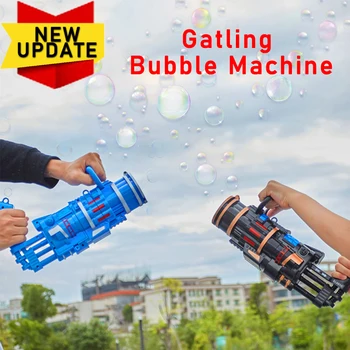 2021 Naujos Lauko Žaislų Gatling Burbulas Mašina Vestuvių Tiekia Elektros Garso Ir Apšvietimo Automatinis Burbulo Pūtimo Maker 